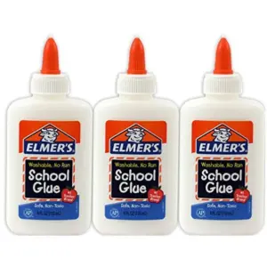 Washable Liquid School Glue [Set of 3] Size: 1.25 H x 2.5 W x 5.75 D (Premium Edition)