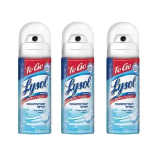 Lysol Crisp Linen Disinfectant Spray To Go 1.5 Ounce | 2 Pack