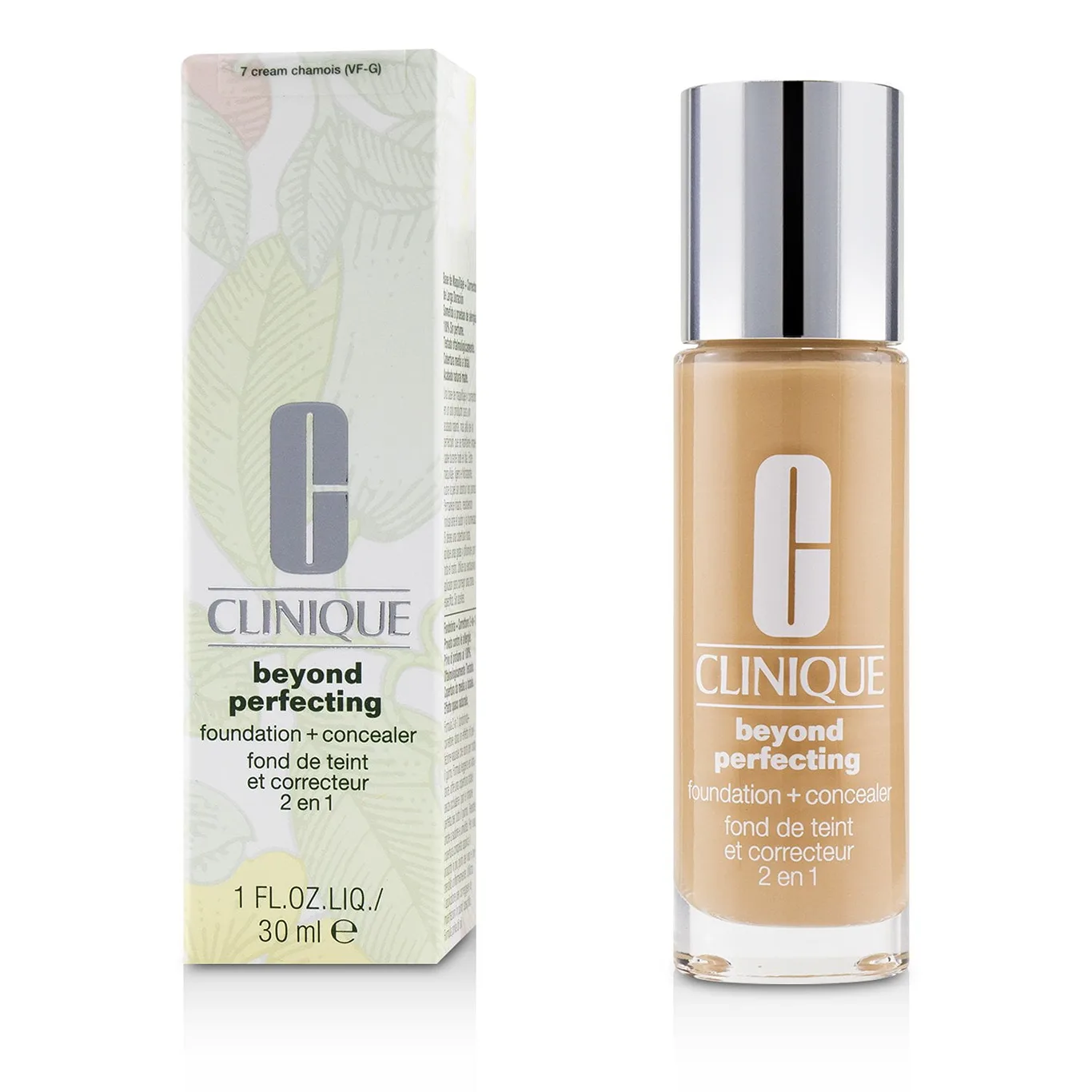 Clinique Beyond Perfecting Foundation Plus Concealer | CN 40 Cream Chamois 1 Ounce Makeup | 40 Cream Chamois