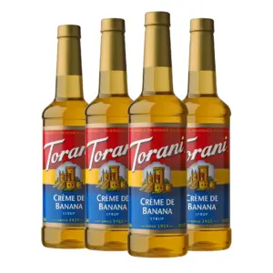 (4 pack) Torani Creme De Banana Flavoring Syrup | 25.4 fl Ounce