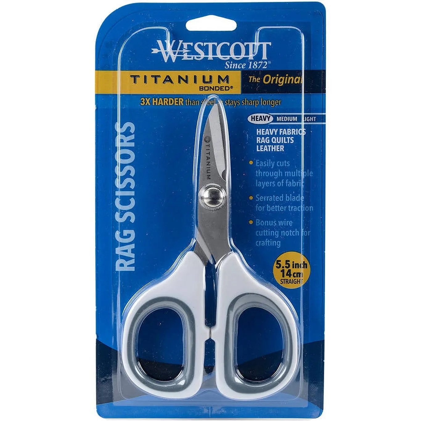 ACME Acme-Titanium Craft Scissors | with Serrated Blade | 5.5 | White