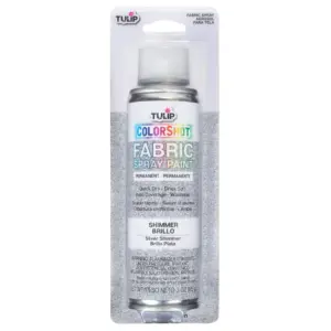 Tulip Color Shot Instant Fabric Spray Paint | 3 Ounce Metallic Silver | Quick Dry & Permanent | Single | Metallic Silver