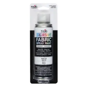 Tulip Color Shot Instant Fabric Spray Paint | 3 Ounce Black | Quick Dry & Permanent | Single