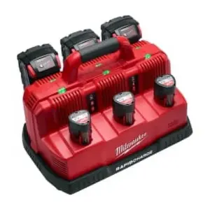 Milwaukee 18V Cordless Power Tool Charger for Milwaukee M18 and M12 Batteries | 6 Count