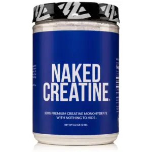 Naked Creatine Monohydrate | Unflavored Micronized Creatine Powder Supplement | 1KG 200 Servings