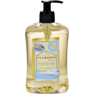 A LA MAISON Fresh Sea Salt Liquid Hand Soap | Triple French Milled Natural Moisturizing Soap (1 Pack | 16.9 Ounce Bottle) | 16.9 Ounce (Pack of 1)