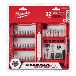 Milwaukee Tool SHOCKWAVE Impact Duty Driver Bit Set | 32PC