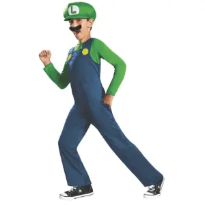 Disguise Boys' Classic Super Mario Bros. Luigi Costume | 7-8