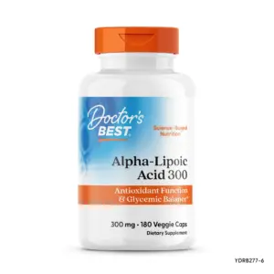 Doctor's Best Alpha-Lipoic Acid 600 | Supports Antioxidant Function and Glycemic Balance | 600mg | 180 Veggie Caps