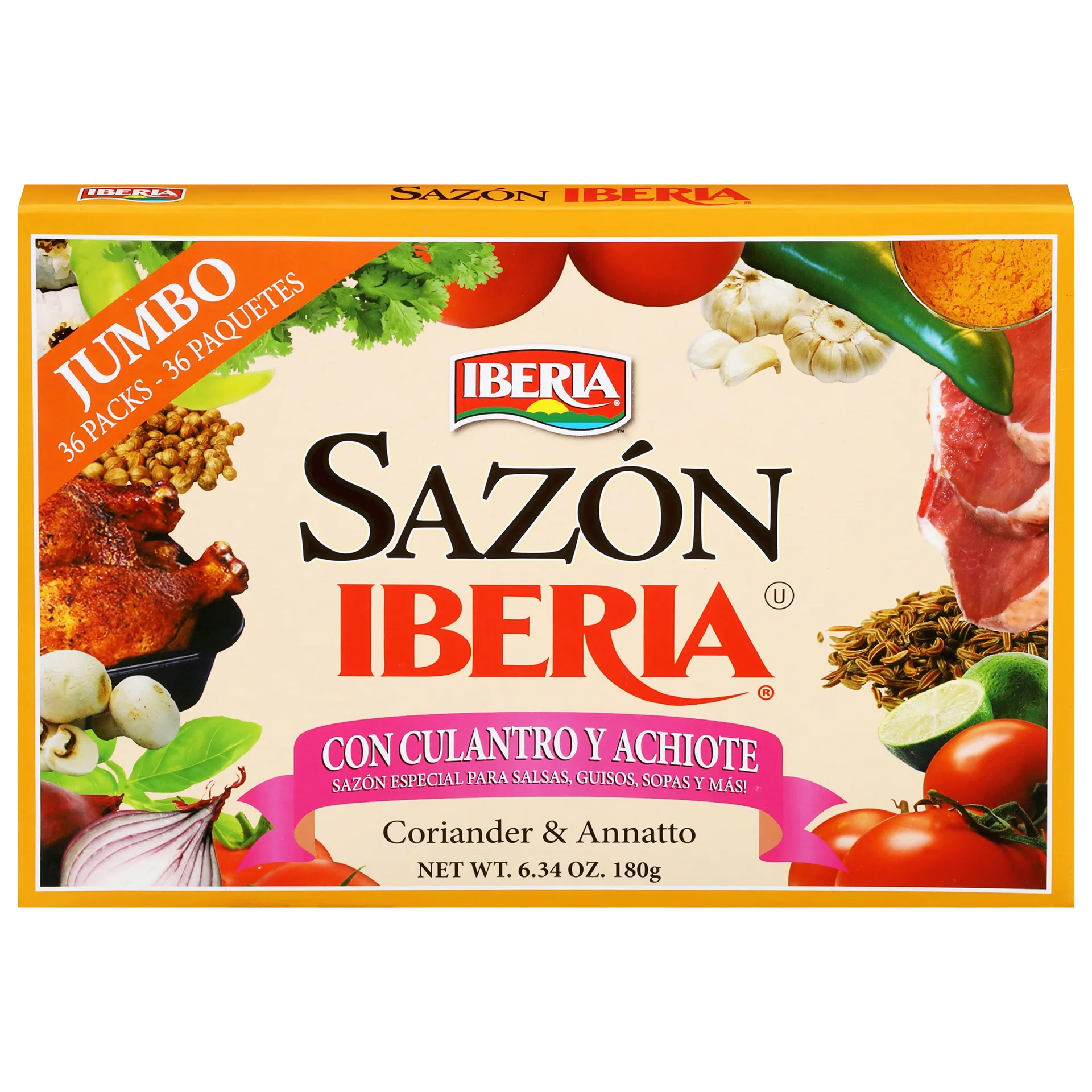 Iberia Coriander and Annatto Sazon Jumbo 36 ea | Single