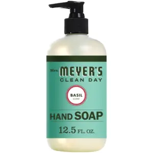 Mrs. Meyer's Clean Day Liquid Hand Soap | Basil Scent | 12.5 Ounce Bottle | Single