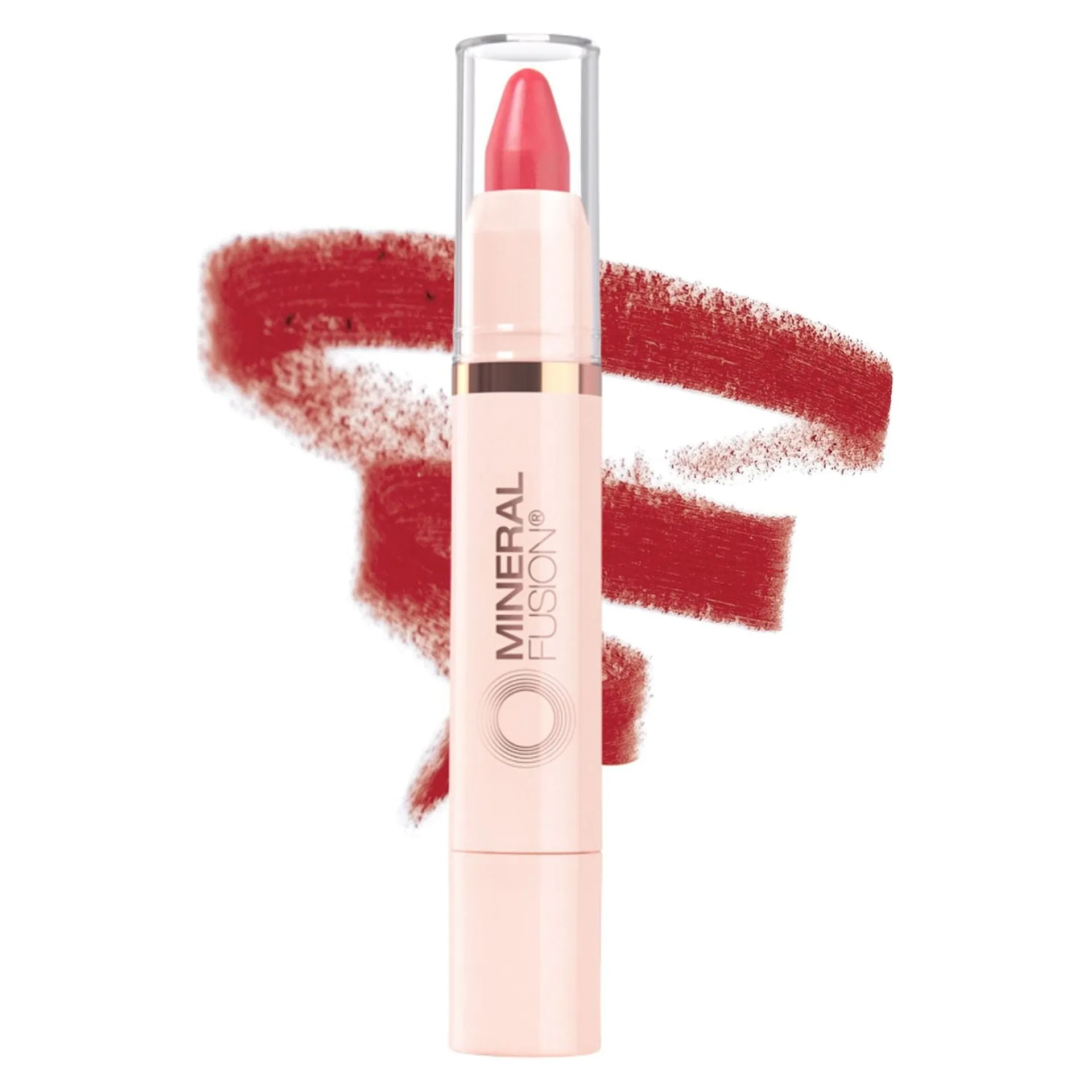 Mineral Fusion Sheer Moisture Lip Tint Smolder | Bright Cherry Red Sheer Lipstick | Lip Balm 0.11oz | 0.1 Ounce