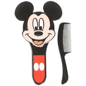 Baby King Disney Comb & Brush Set | Mickey | One Size | Black | Red