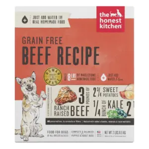 The Honest Kitchen | Dog Food | Grain-Free Beef Recipe | Case of 6 | 2 lb. | Grain-Free Beef