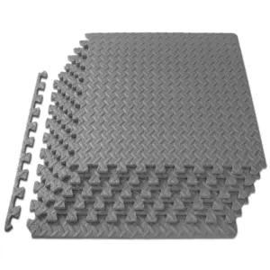 Puzzle Exercise Mat ½ Inch | EVA Interlocking Foam Floor Tiles for Home Gym | Mat for Home Workout Equipment | Floor Padding for Kids