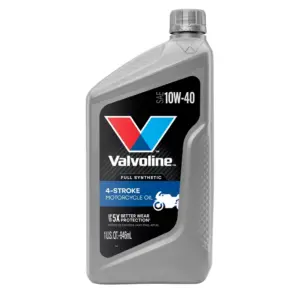 Valvoline 4-Stroke Motorcycle Full Synthetic 10W-40 Motor Oil 1 QT | Single