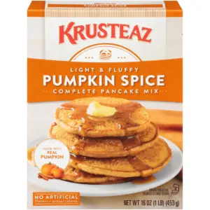 Krusteaz Pumpkin Spice Complete Pancake Mix 16 Ounce. Box