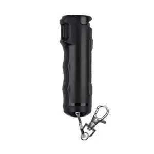 SABRE Fast Flip Top Pepper Gel with Finger Grip & Snap Clip | Black | 1 Ct New | Pocket Pepper Sprays