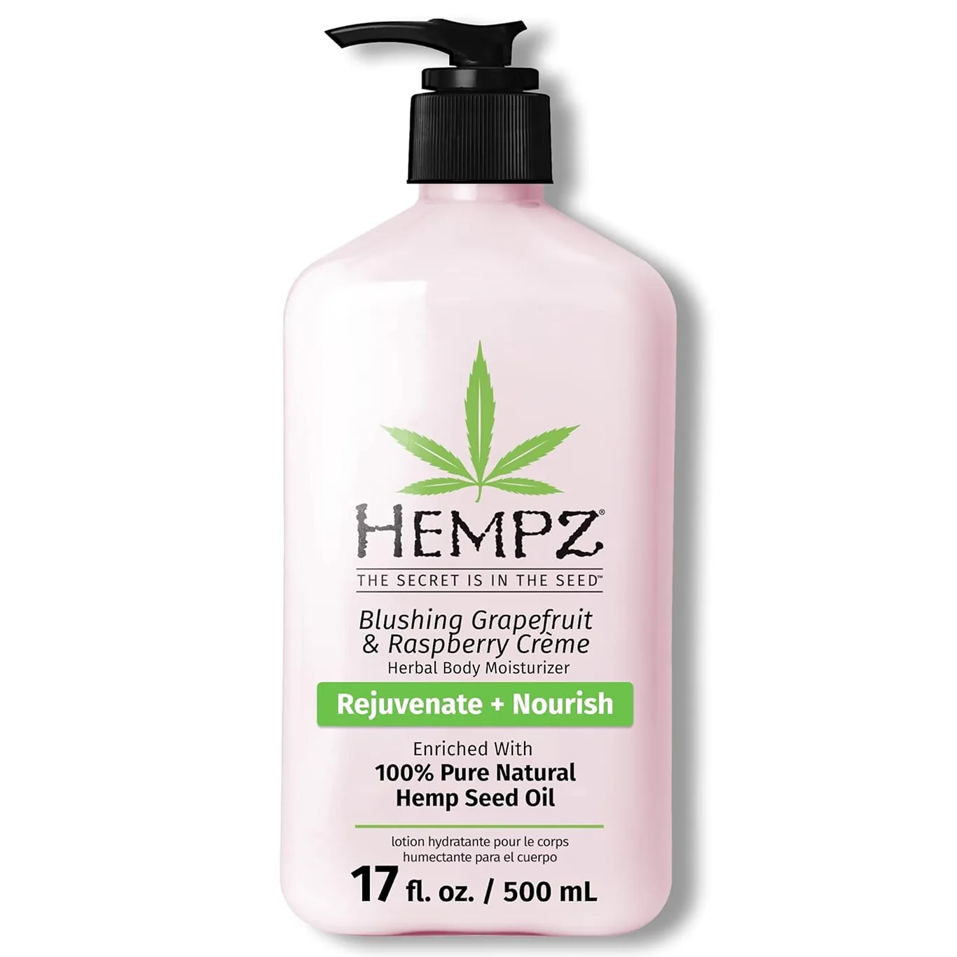 Hempz Fresh Coconut and Watermelon Herbal Body Moisturizer Lotion for Dry Skin | 17 fl Ounce
