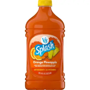 V8 Splash Orange Pineapple Flavored Beverage | 64 fl Ounce Bottle | Single