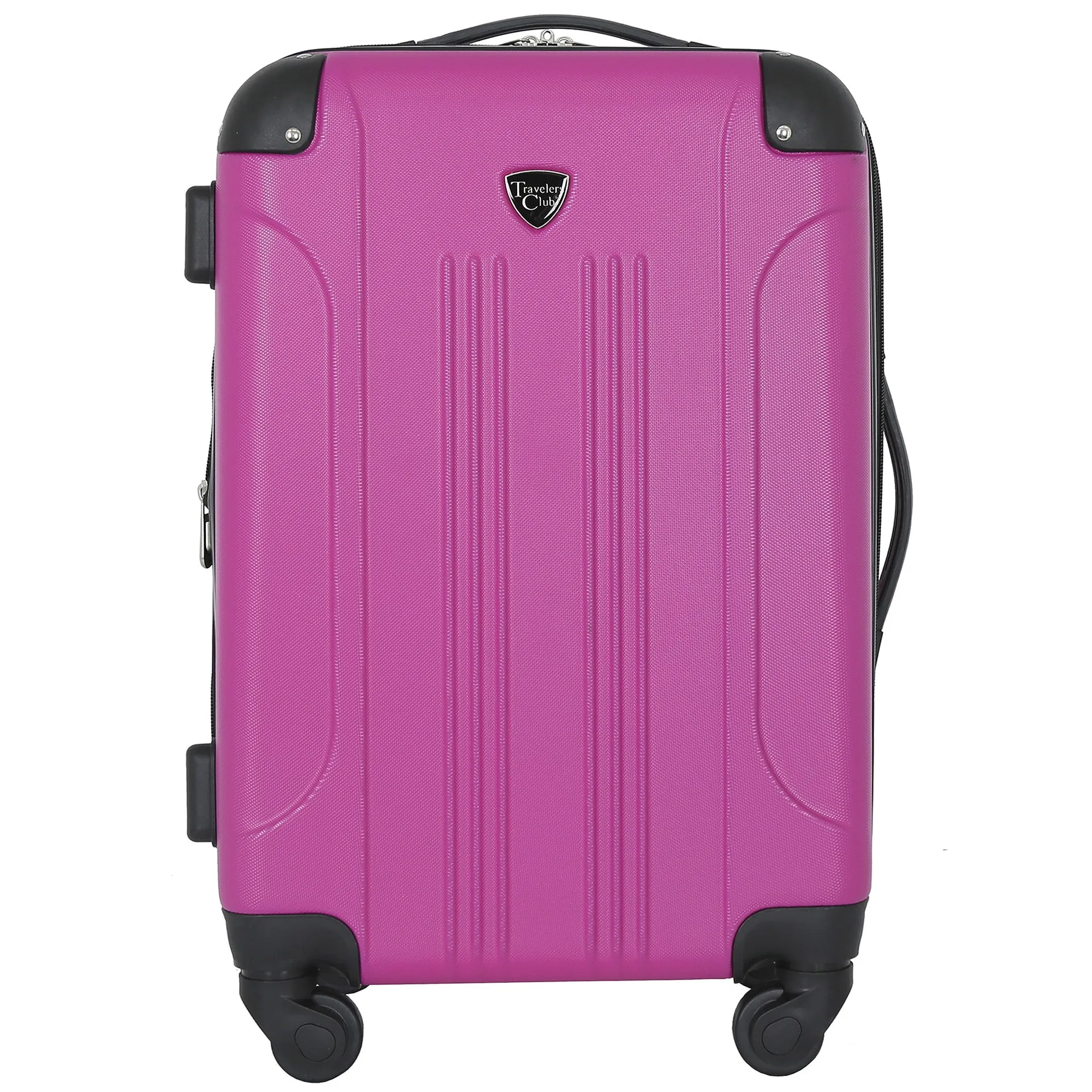 Travelers Club 20-inch Expandable ABS 20 Hard-Side Rolling Carry-On | Fuchsia