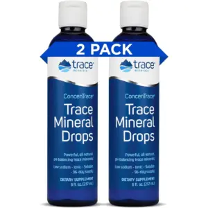 Trace Minerals ConcenTrace Drops | Full Spectrum Minerals | Ionic Liquid Magnesium | Chloride | Potassium | Low Sodium | Energy | Electrolytes | Hydration | 192 Day Supply | 8 fl Ounce (Pack of 2)