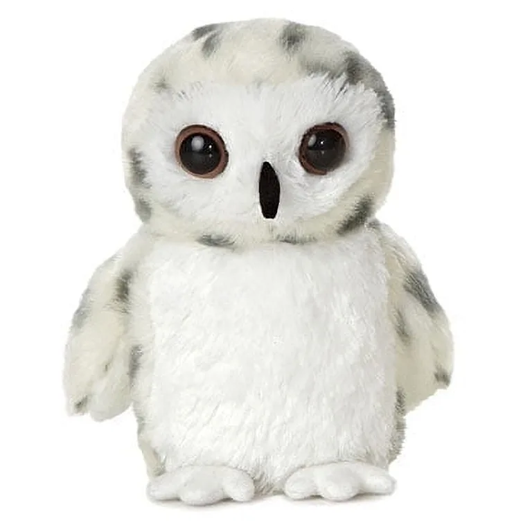 Aurora | Small White Mini Flopsie | 8 Snowy Owl | Adorable Stuffed Animal