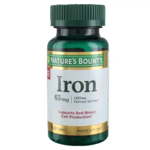 Natures Bounty Iron Supplement | 65mg | Mineral Supplement | 100 Tablets
