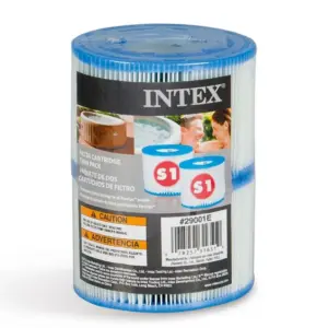Intex 29001E PureSpa Type S1 Easy Set Hot Tub Spa Filter Replacement Cartridge | 2 Pack