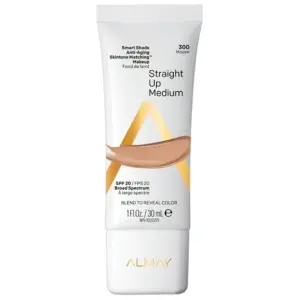 Almay Smart Shade Anti-Aging Skintone Matching Makeup | Hypoallergenic | Cruelty Free | Oil Free | -Fragrance Free | Dermatologist Tested Foundation with SPF 20 | 1oz | 500 Deep Like Me