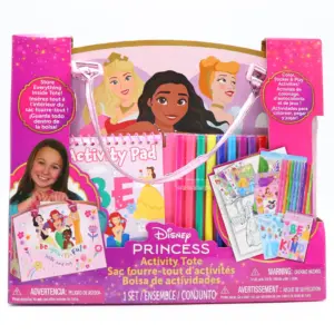 Tara Toy: Activity Tote | Disney Princess | All-Inch-1 | Store Everything Inside The Character Tote | Color-Sticker-Pad Activities | Play Scenes | Kids 3+