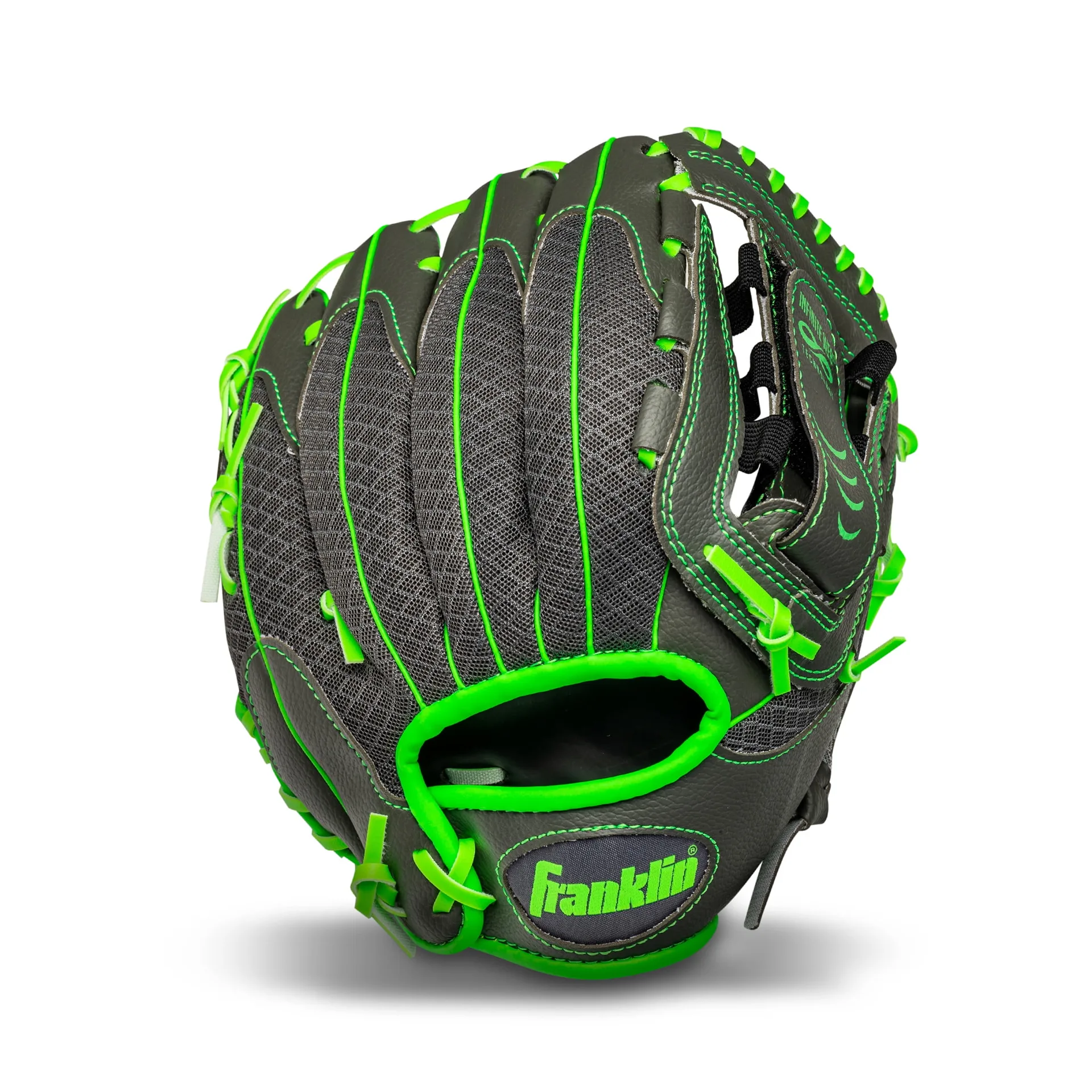 Franklin Sports Kids Baseball Glove | Youth Baseball | Softball + Tball Glove for Boys + Girls | Shok Sorb Glove | Right Hand Throw | Green | 10.5
