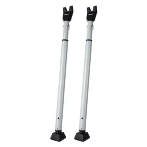 Brinks Heavy Duty Door Security Bar | Silver Adjustable Brinks Door Jammer for Home | Apartment | Travel | & Dorm | 2 pack