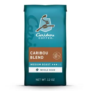 Caribou Coffee Caribou Blend Premium Medium Roast Whole Bean Coffee | Arabica | 12 Ounce