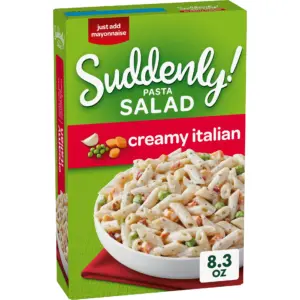 Suddenly Salad Creamy Italian Pasta Salad Mix with Vegetable Blend and Seasoning | 8.3 Ounce Box | Single