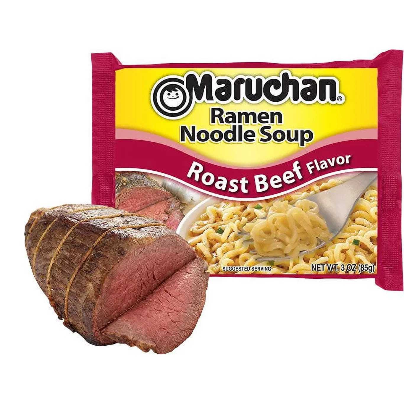 (24 Packs) Maruchan Roast Beef Instant Ramen | 3 Ounce