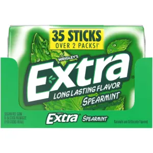 EXTRA Spearmint Sugarfree Gum | 35 Stick | Pack of 6