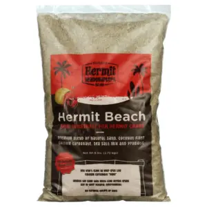 Fluker's All- Natural Beach Sand Substrate for Hermit Crabs | With Coconut Fibers and Sea Salt | 6 lbs