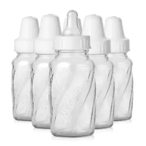 Evenflo Feeding Classic Glass | Twist Bottles | 4 Ounce | 6 Bottles