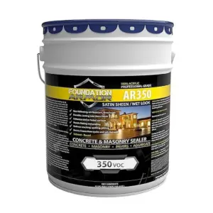 Foundation Armor 5 Gallon AR350 Wet Look Concrete Sealer & Paver Sealer