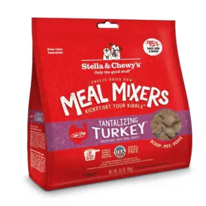 Stella and Chewy's Meal Mixers Tantalizing Turkey Freeze-Dried Raw Dry Dog Food Topper | 3.5 Ounce