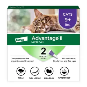 Advantage II Vet-Recommended Flea Prevention for Large Cats 9 lbs+ | 1-Monthly Treatment