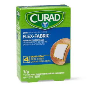 CURAD NON25502 Fabric Adhesive Bandage 7/8 Inch (2 Boxes of 100)
