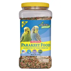 3-D Pet Products Premium Parakeet Food | 5.0 lb. Stay Fresh Jar