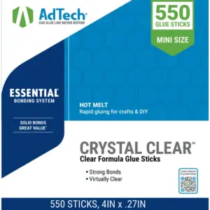 Hot Glue Sticks | 4 Inch Mini Size | Clear (550 Sticks) | Multi-Temperature | Quick Bonding for Crafting | DIY and School Projects | Fits Mini Glue Guns | Made Inch the USA
