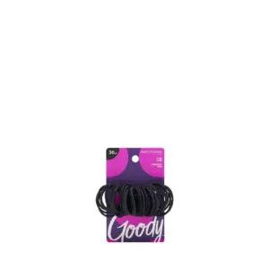 Goody Ouchless Elastics | Black Hair Ties | Ponytail Holder | 2mm Hair Elastics | 36 Ct