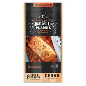 Fire and Flavor 11-Inch Cedar Grilling Planks | 2 Pack | FFPD192