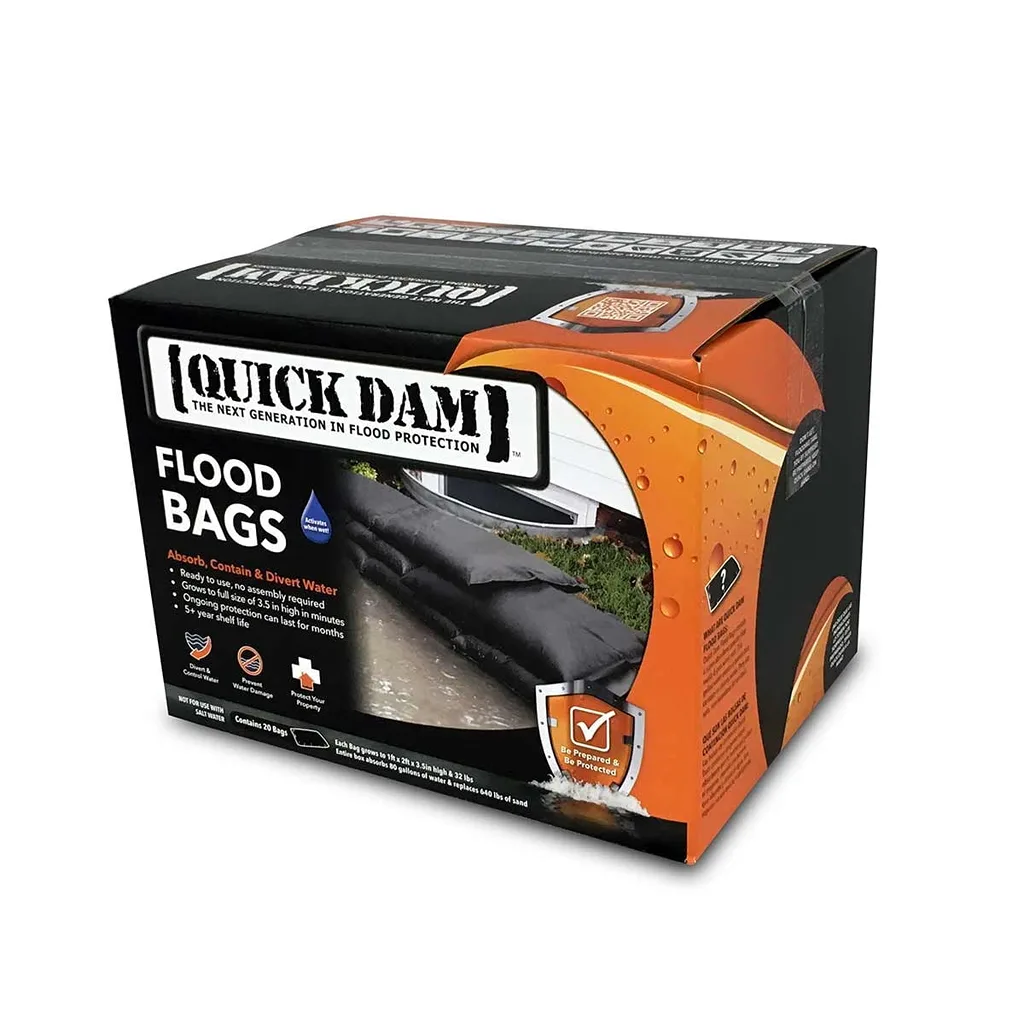 Quick Dam Expanding Sandless Sandbag | 12 X 24 | 20 bags per case