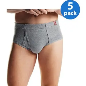 Big Men's ComfortSoft Waistband Mid-Rise Dyed Briefs 5-Pack | 2XL | Big and Tall | Assorted
