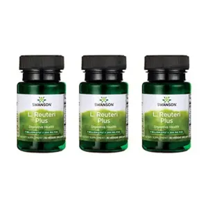 Swanson Lactobacillus Reuteri Plus Probiotic Vegetable Capsules | 7 Billion Cfu | 30 Count | 1 Pack